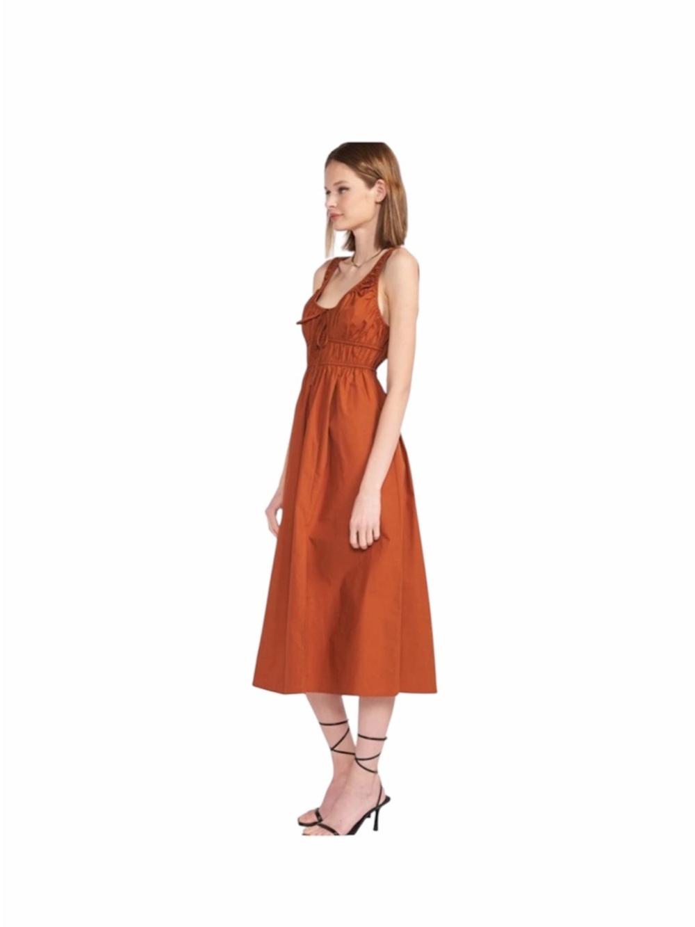 En Saison Celia Poplin Midi Dress Size S